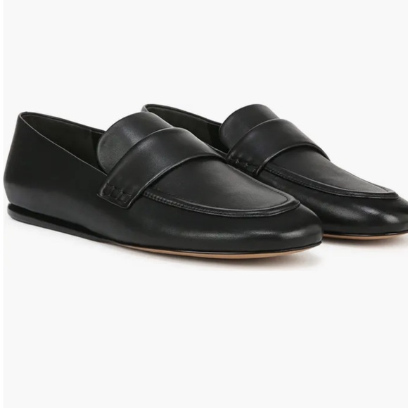 Vince Women\'s Black Davis Penny Leather Loafers